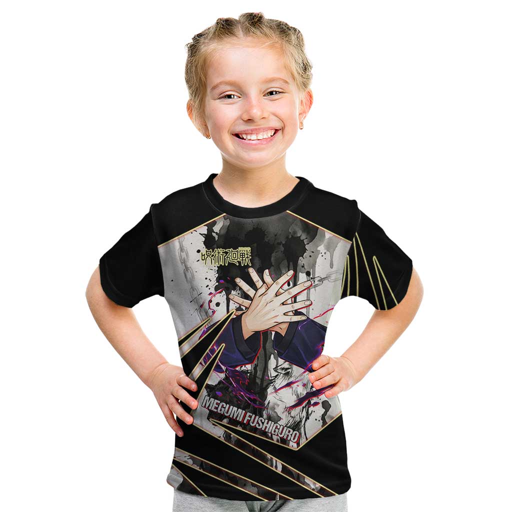 Megumi Fushiguro Shadow Master Kid T Shirt Ink-Stained Cursed Technique Style