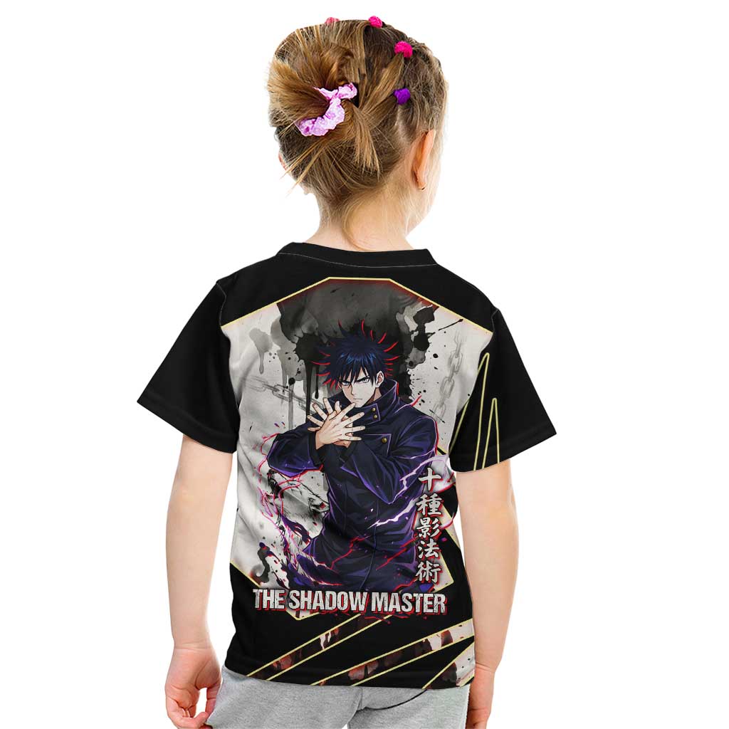 Megumi Fushiguro Shadow Master Kid T Shirt Ink-Stained Cursed Technique Style