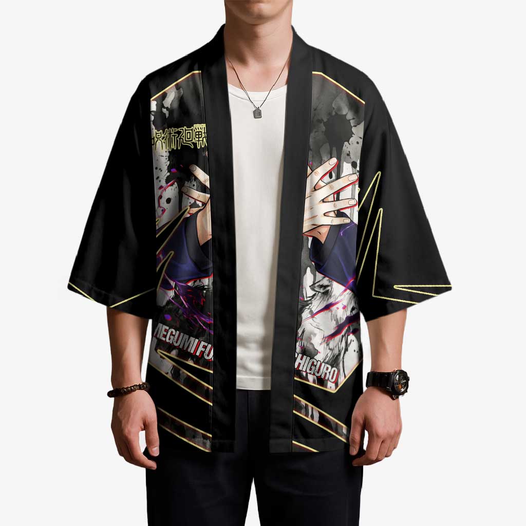 Megumi Fushiguro Shadow Master Kimono Ink-Stained Cursed Technique Style