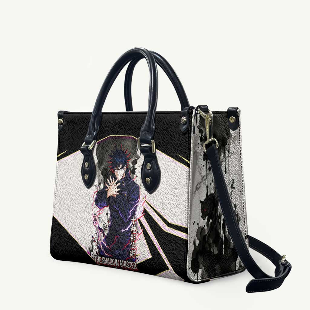 Megumi Fushiguro Shadow Master Leather Bag Ink-Stained Cursed Technique Style