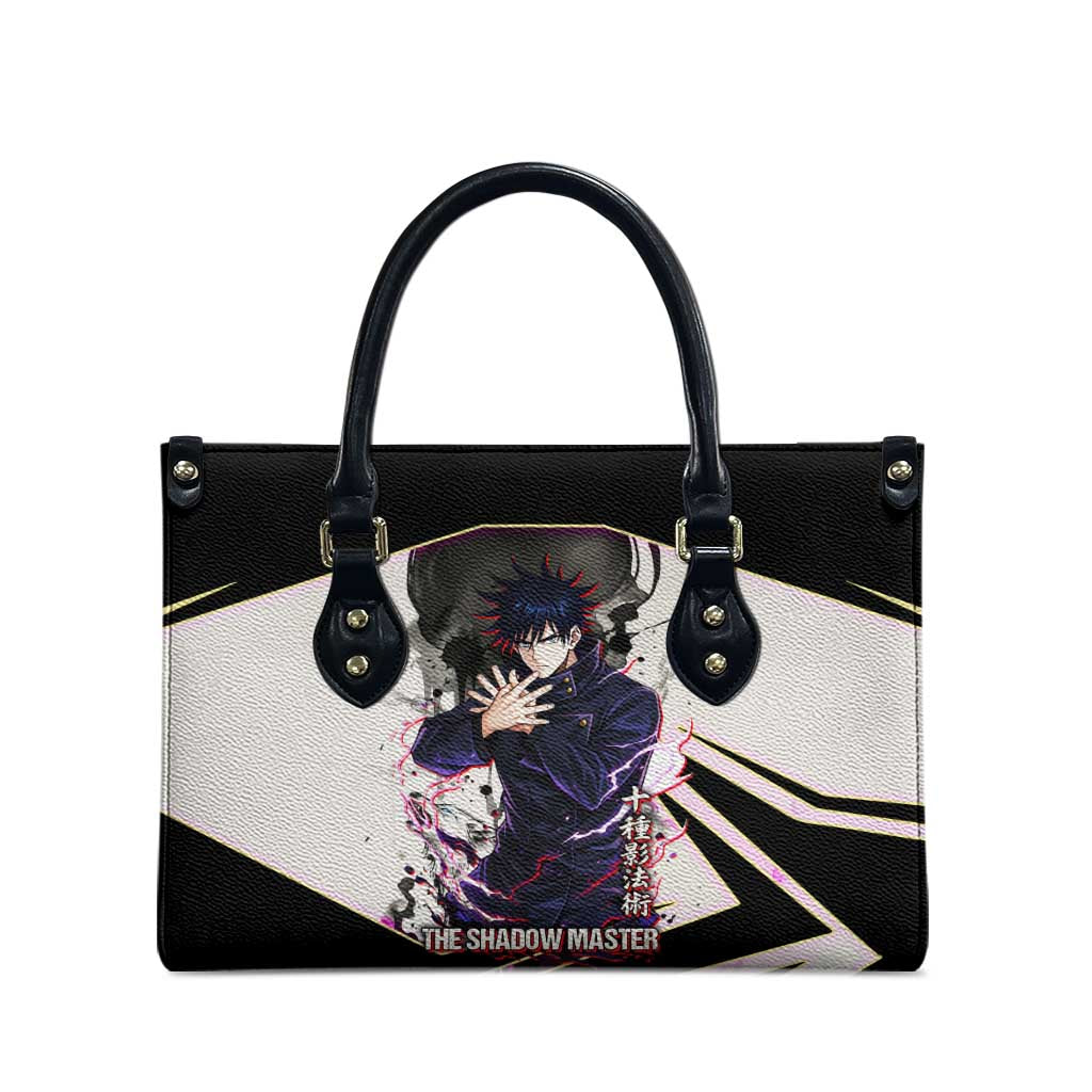 Megumi Fushiguro Shadow Master Leather Bag Ink-Stained Cursed Technique Style
