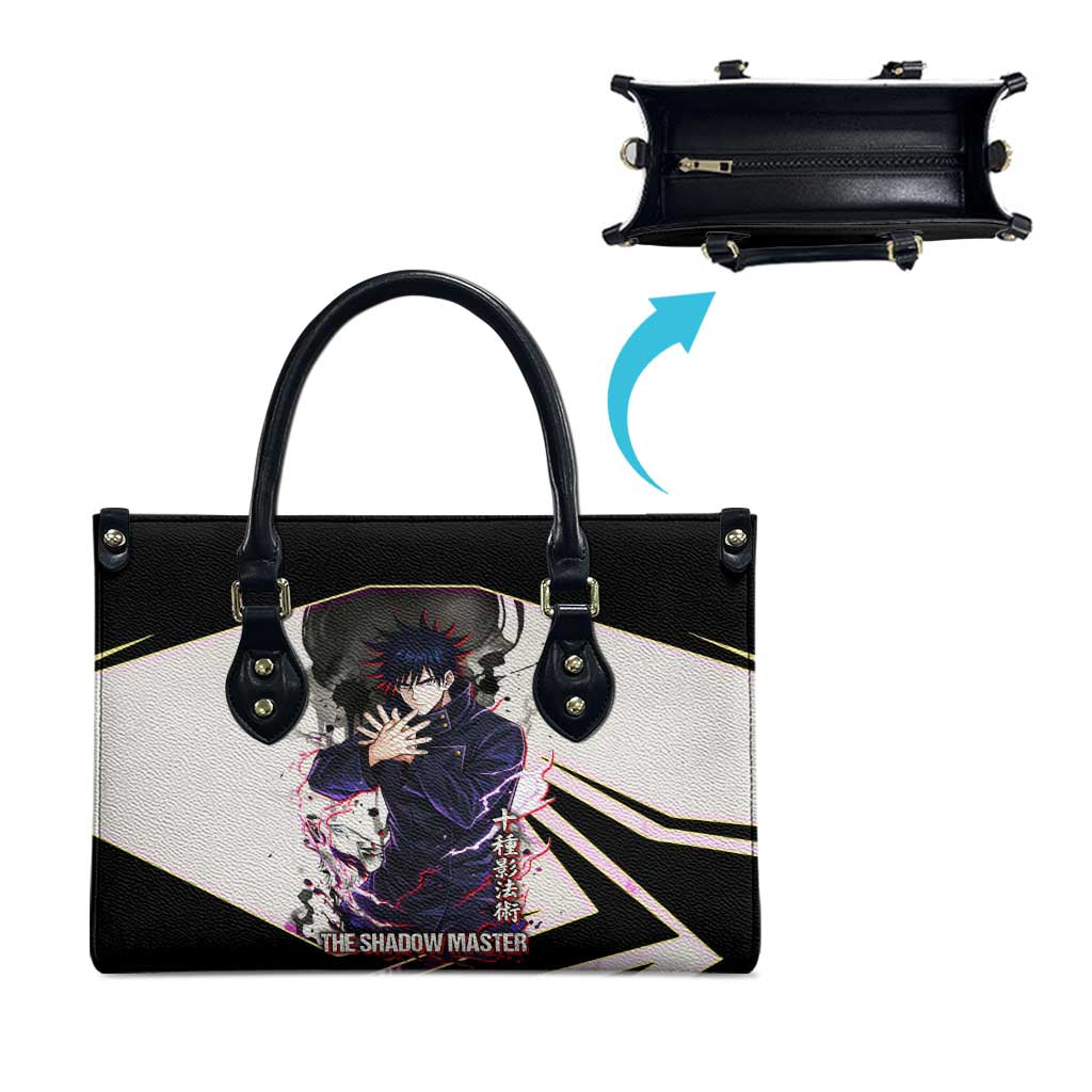 Megumi Fushiguro Shadow Master Leather Bag Ink-Stained Cursed Technique Style
