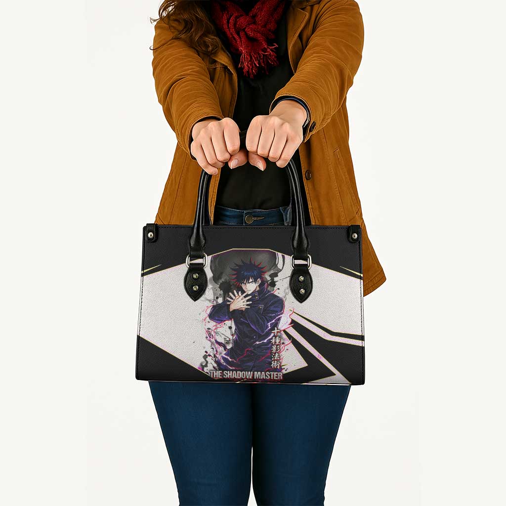Megumi Fushiguro Shadow Master Leather Bag Ink-Stained Cursed Technique Style