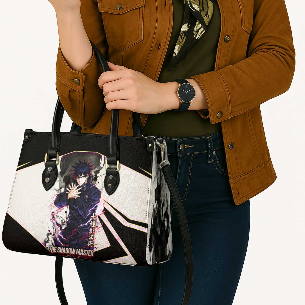 Megumi Fushiguro Shadow Master Leather Bag Ink-Stained Cursed Technique Style