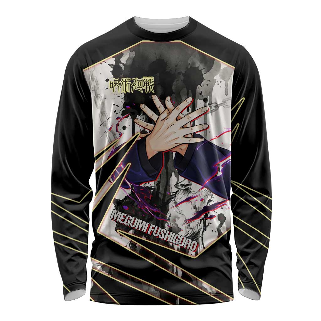 Megumi Fushiguro Shadow Master Long Sleeve Shirt Ink-Stained Cursed Technique Style