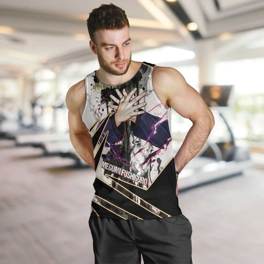 Megumi Fushiguro Shadow Master Men Tank Top Ink-Stained Cursed Technique Style