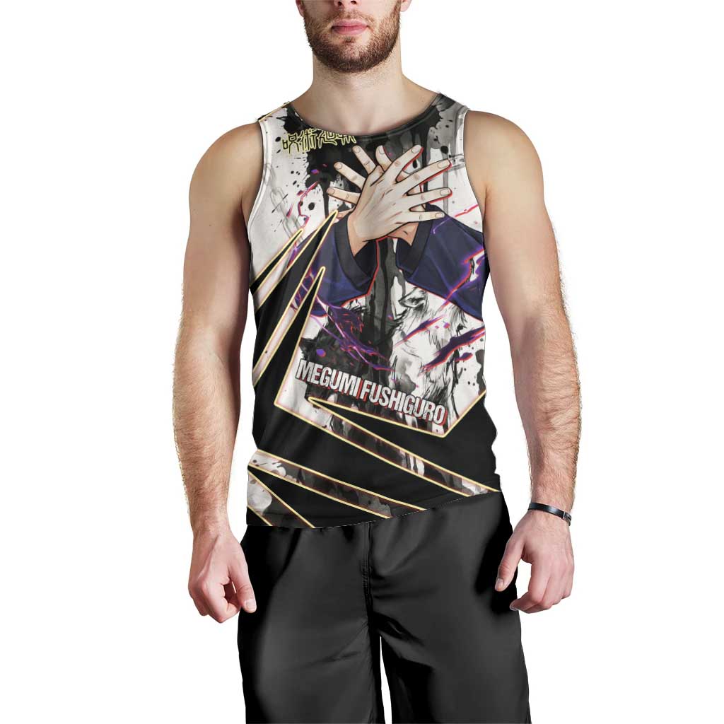 Megumi Fushiguro Shadow Master Men Tank Top Ink-Stained Cursed Technique Style