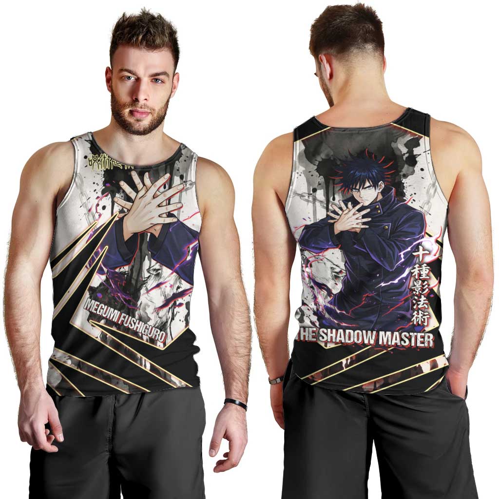 Megumi Fushiguro Shadow Master Men Tank Top Ink-Stained Cursed Technique Style