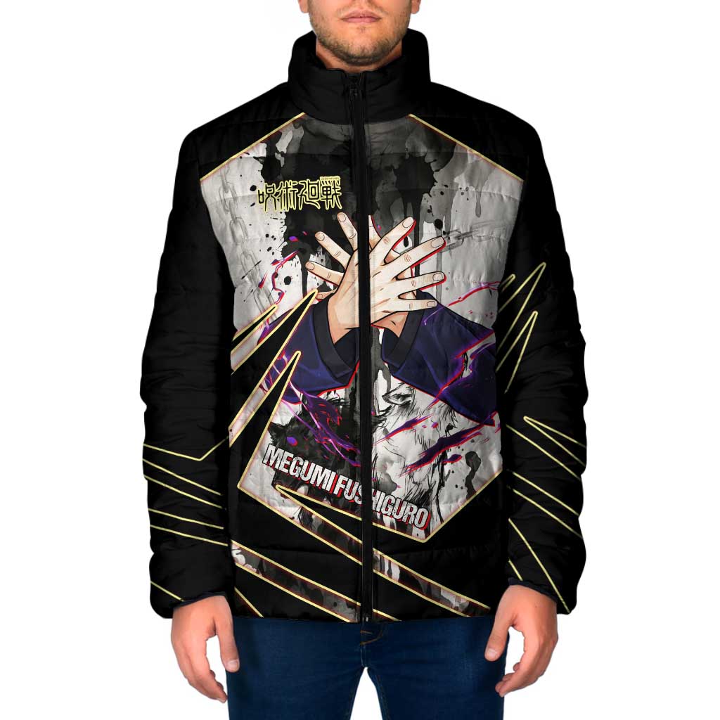 Megumi Fushiguro Shadow Master Padded Jacket Ink-Stained Cursed Technique Style