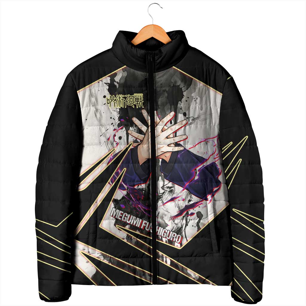 Megumi Fushiguro Shadow Master Padded Jacket Ink-Stained Cursed Technique Style