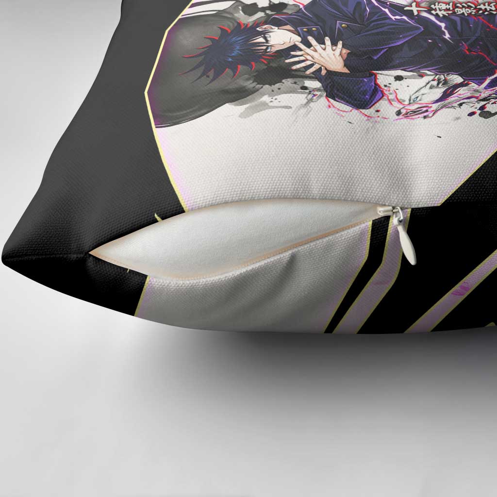 Megumi Fushiguro Shadow Master Pillow Cover Ink-Stained Cursed Technique Style