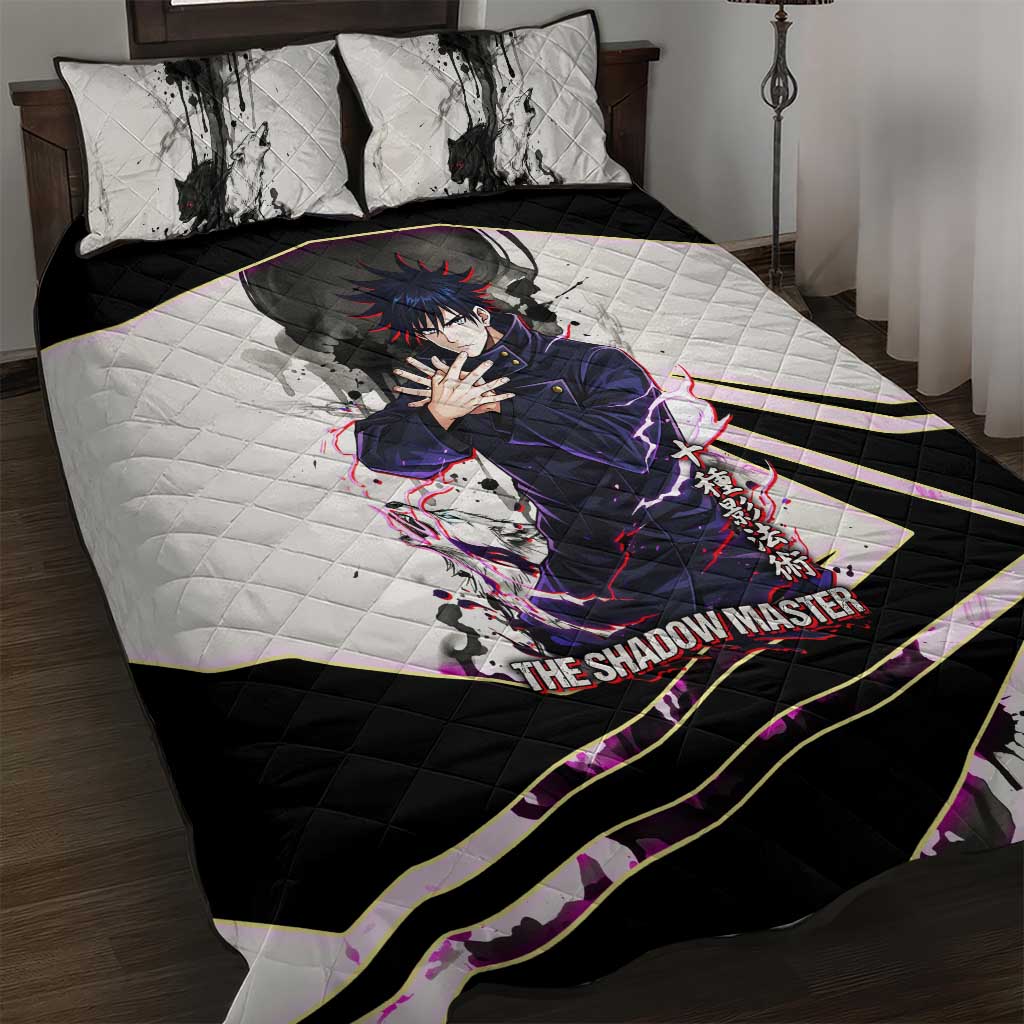 Megumi Fushiguro Shadow Master Quilt Bed Set Ink-Stained Cursed Technique Style
