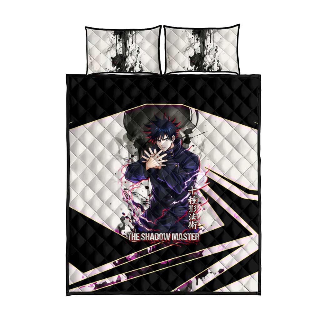 Megumi Fushiguro Shadow Master Quilt Bed Set Ink-Stained Cursed Technique Style