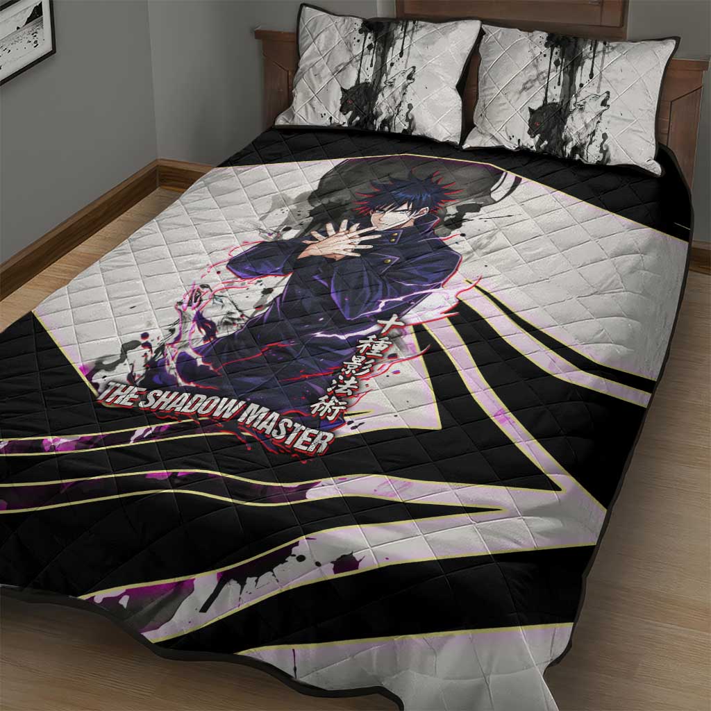 Megumi Fushiguro Shadow Master Quilt Bed Set Ink-Stained Cursed Technique Style