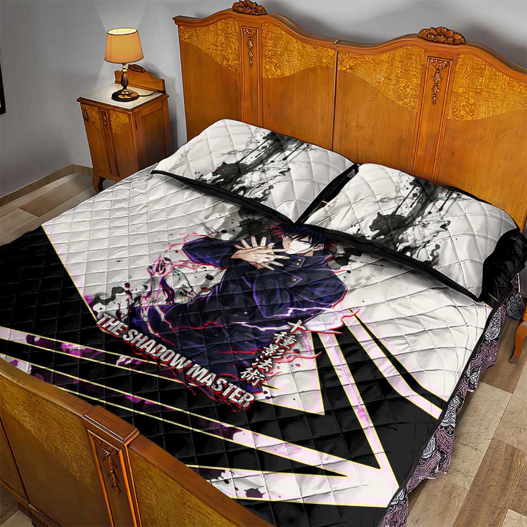 Megumi Fushiguro Shadow Master Quilt Bed Set Ink-Stained Cursed Technique Style