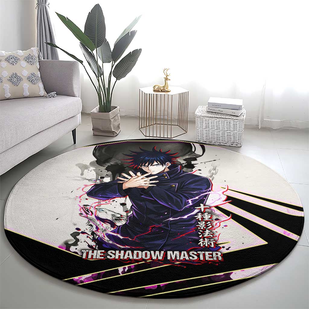 Megumi Fushiguro Shadow Master Round Carpet Ink-Stained Cursed Technique Style