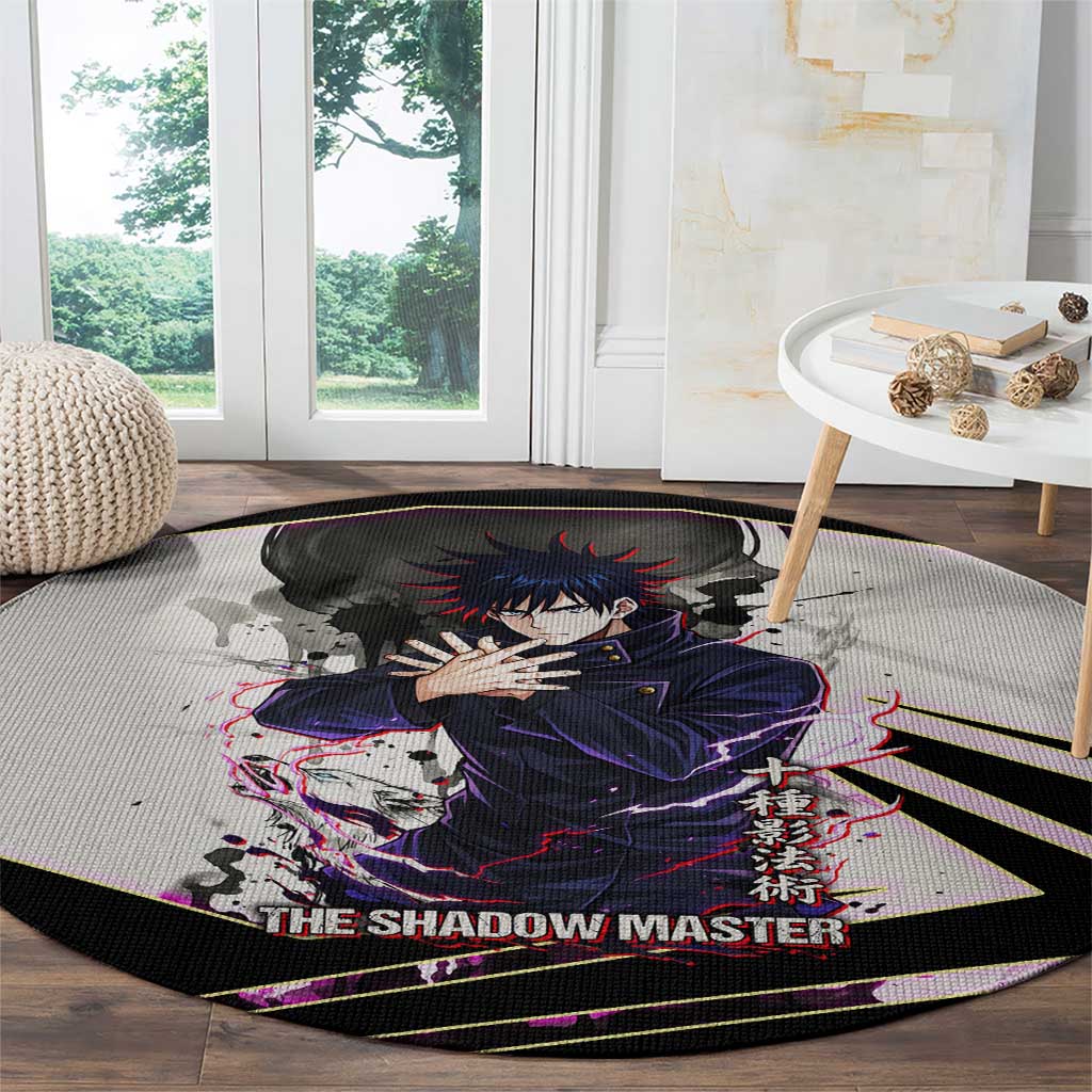 Megumi Fushiguro Shadow Master Round Carpet Ink-Stained Cursed Technique Style