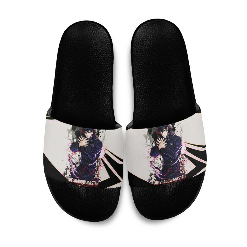 Megumi Fushiguro Shadow Master Slide Sandals Ink-Stained Cursed Technique Style