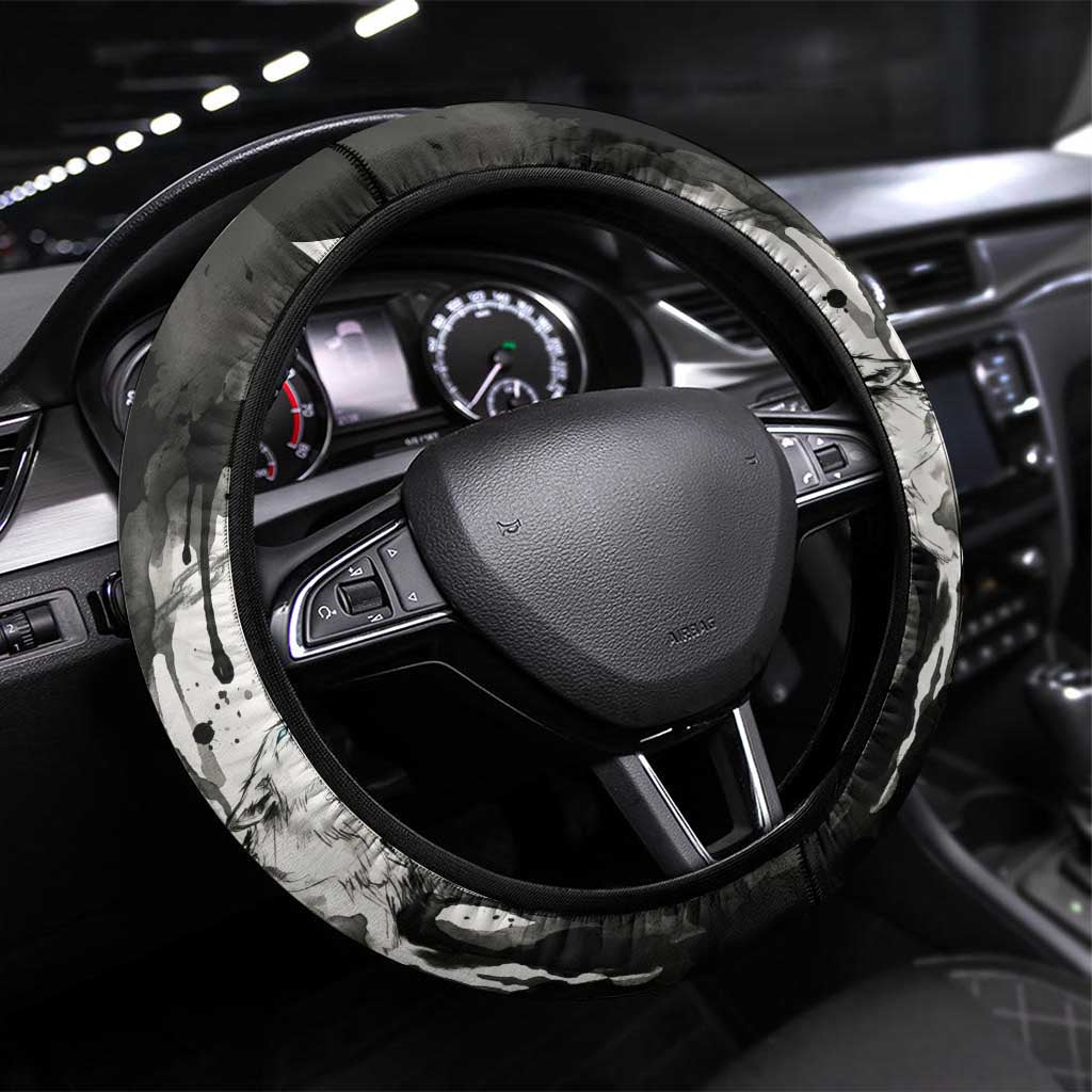 Megumi Fushiguro Shadow Master Steering Wheel Cover Ink-Stained Cursed Technique Style