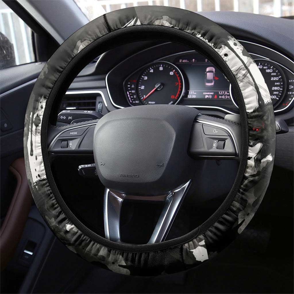 Megumi Fushiguro Shadow Master Steering Wheel Cover Ink-Stained Cursed Technique Style