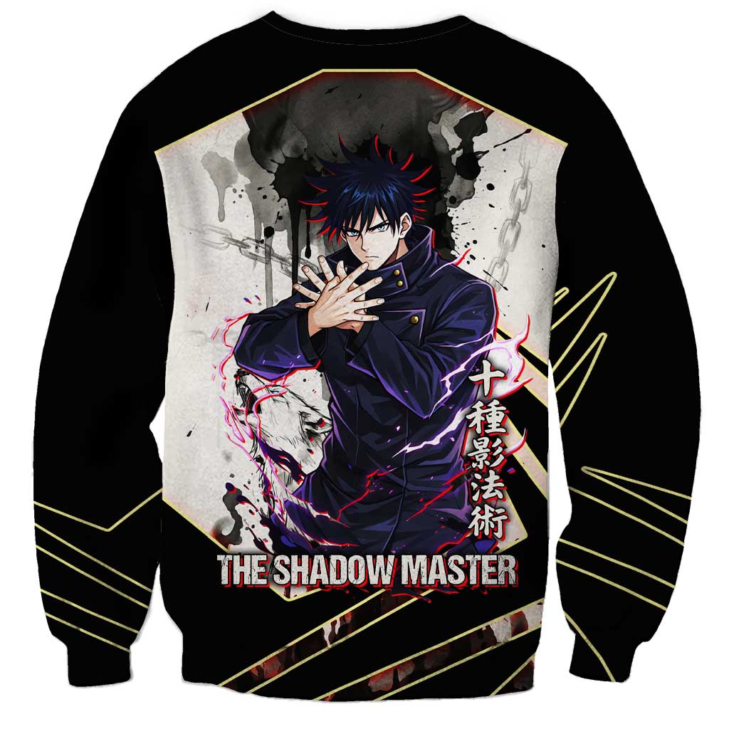 Megumi Fushiguro Shadow Master Sweatshirt Ink-Stained Cursed Technique Style