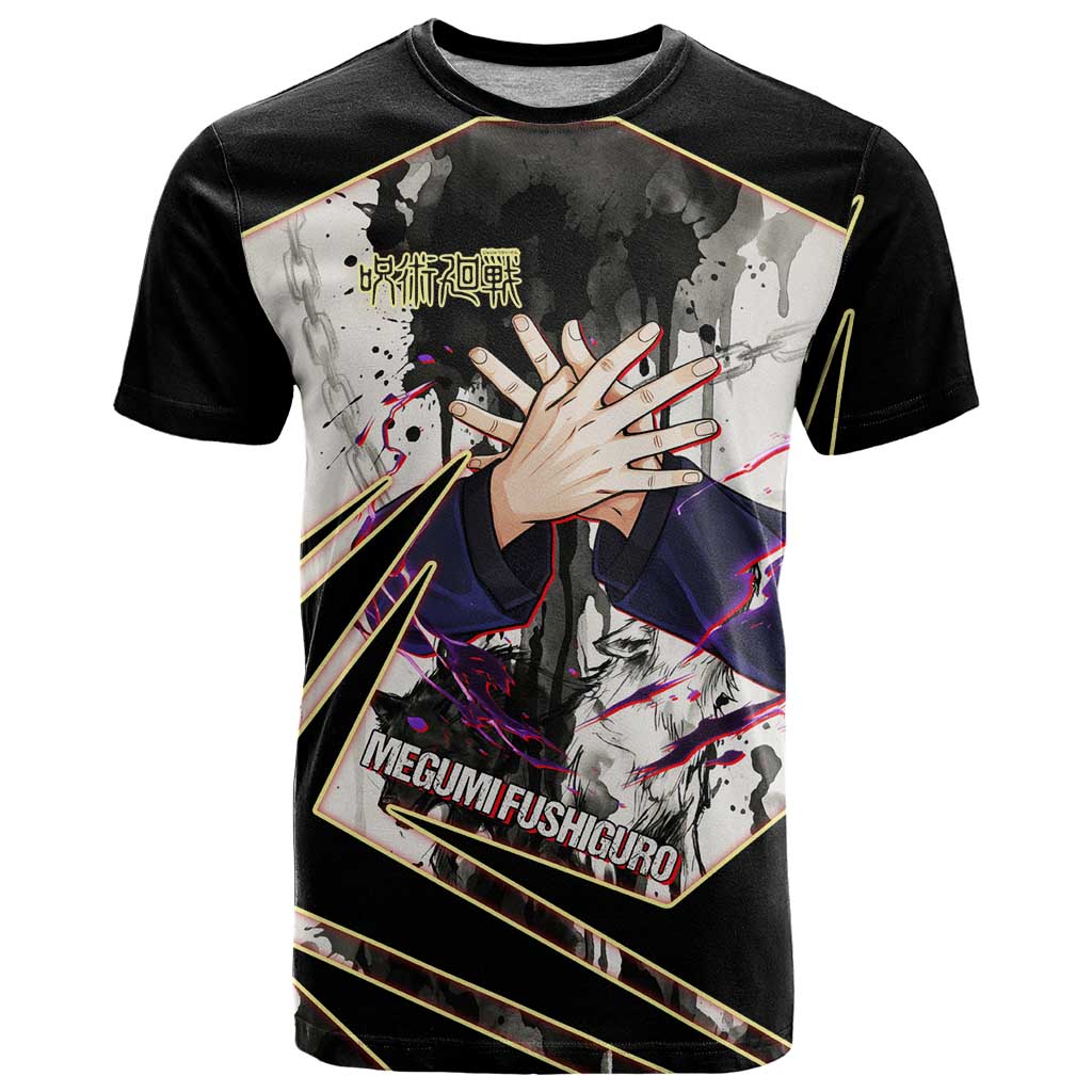 Megumi Fushiguro Shadow Master T Shirt Ink-Stained Cursed Technique Style