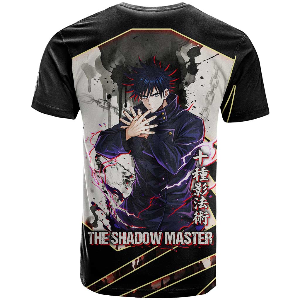 Megumi Fushiguro Shadow Master T Shirt Ink-Stained Cursed Technique Style