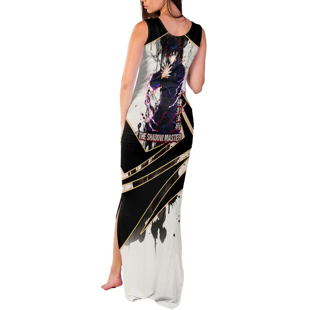Megumi Fushiguro Shadow Master Tank Maxi Dress Ink-Stained Cursed Technique Style