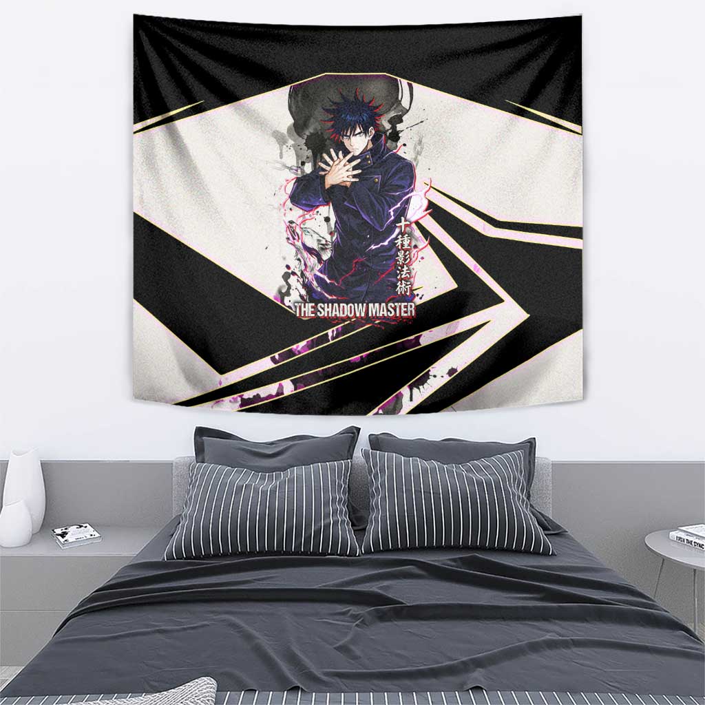 Megumi Fushiguro Shadow Master Tapestry Ink-Stained Cursed Technique Style
