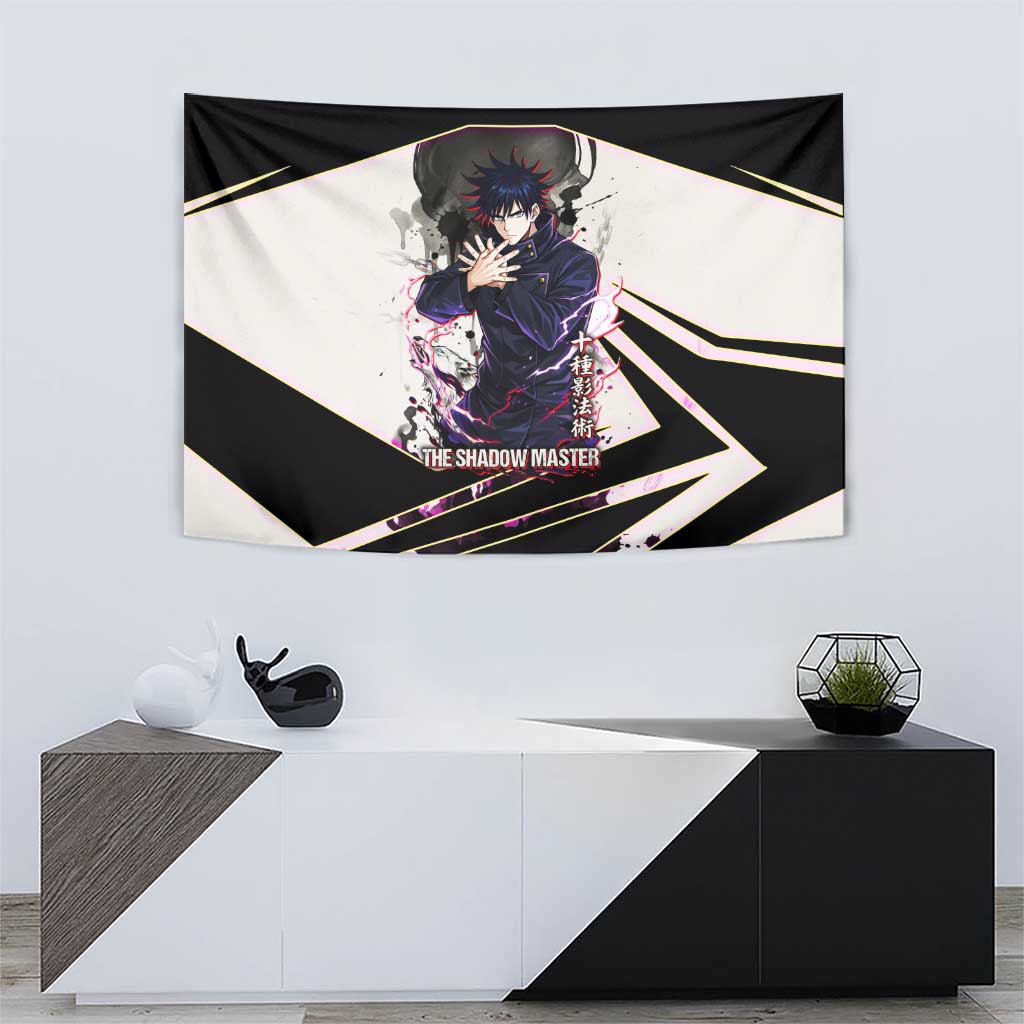 Megumi Fushiguro Shadow Master Tapestry Ink-Stained Cursed Technique Style