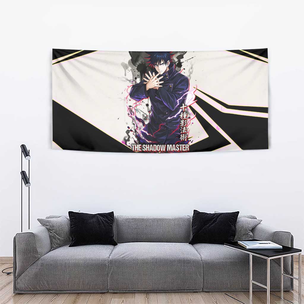 Megumi Fushiguro Shadow Master Tapestry Ink-Stained Cursed Technique Style