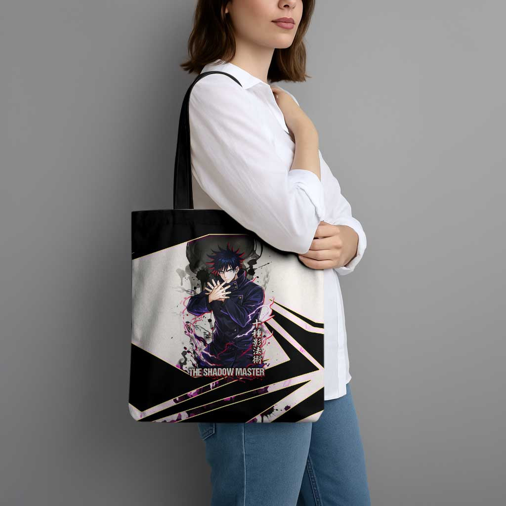 Megumi Fushiguro Shadow Master Tote Bag Ink-Stained Cursed Technique Style