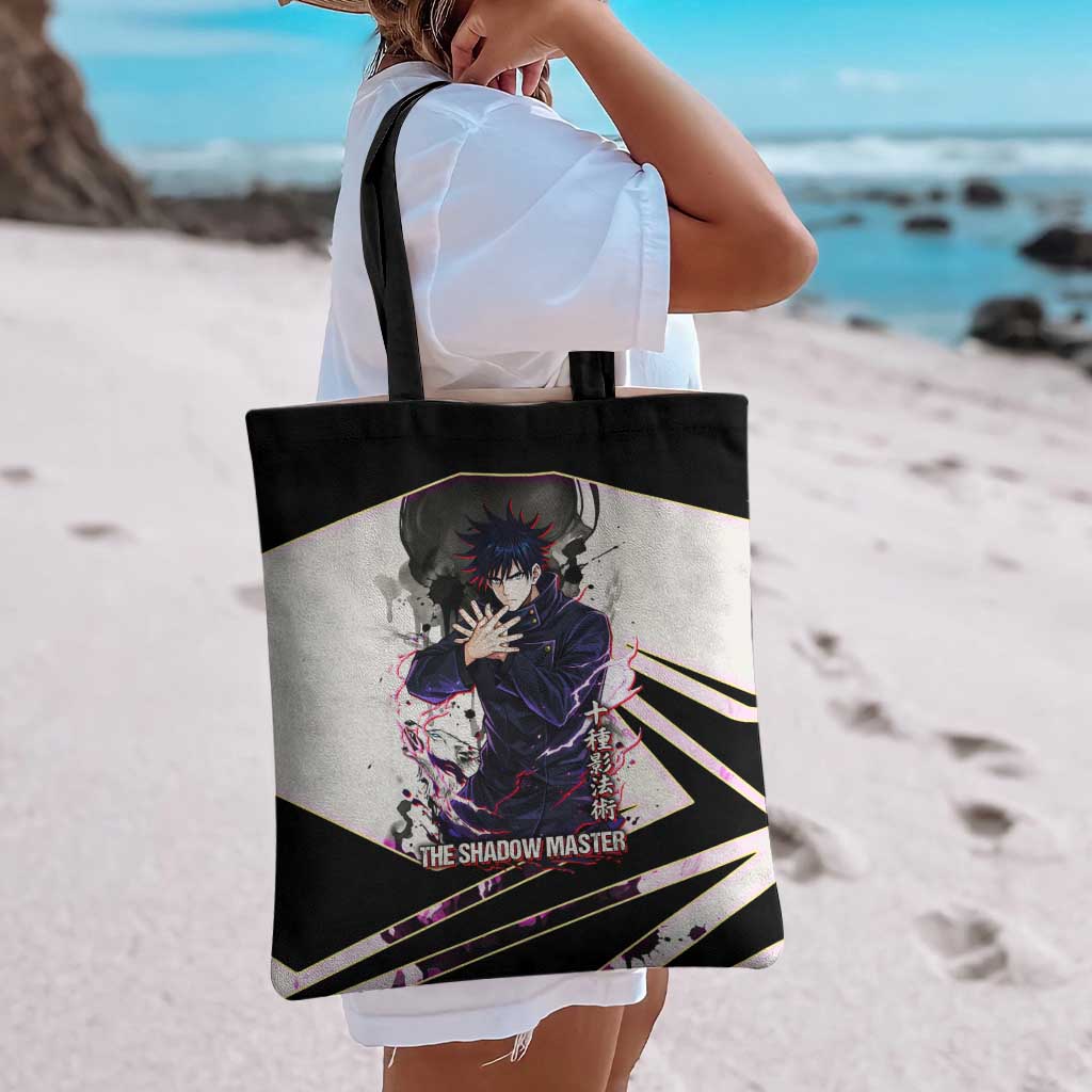 Megumi Fushiguro Shadow Master Tote Bag Ink-Stained Cursed Technique Style