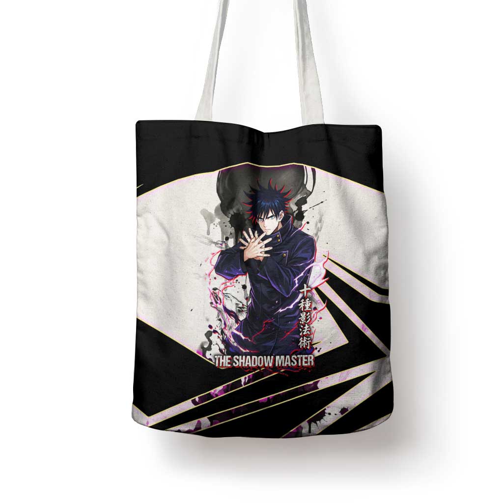 Megumi Fushiguro Shadow Master Tote Bag Ink-Stained Cursed Technique Style