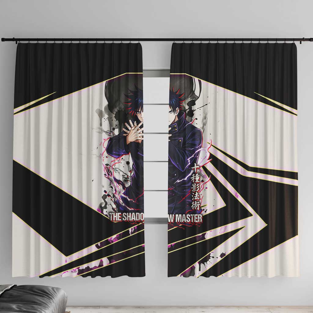 Megumi Fushiguro Shadow Master Window Curtain Ink-Stained Cursed Technique Style