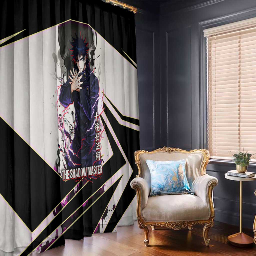 Megumi Fushiguro Shadow Master Window Curtain Ink-Stained Cursed Technique Style