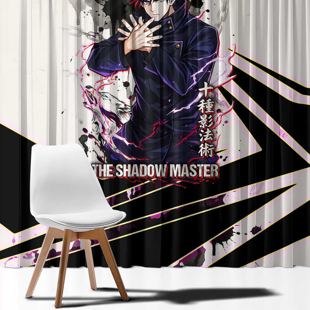Megumi Fushiguro Shadow Master Window Curtain Ink-Stained Cursed Technique Style