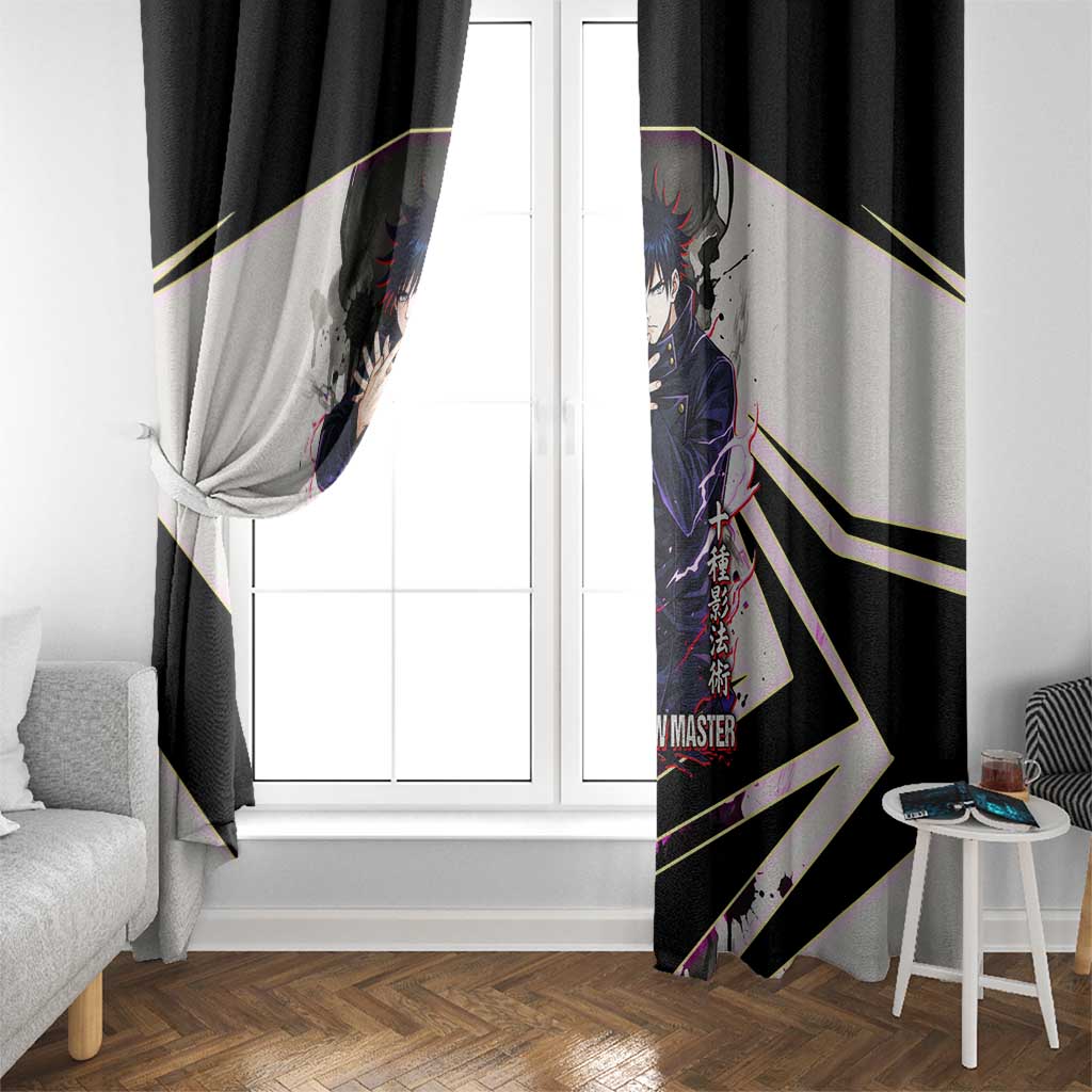 Megumi Fushiguro Shadow Master Window Curtain Ink-Stained Cursed Technique Style