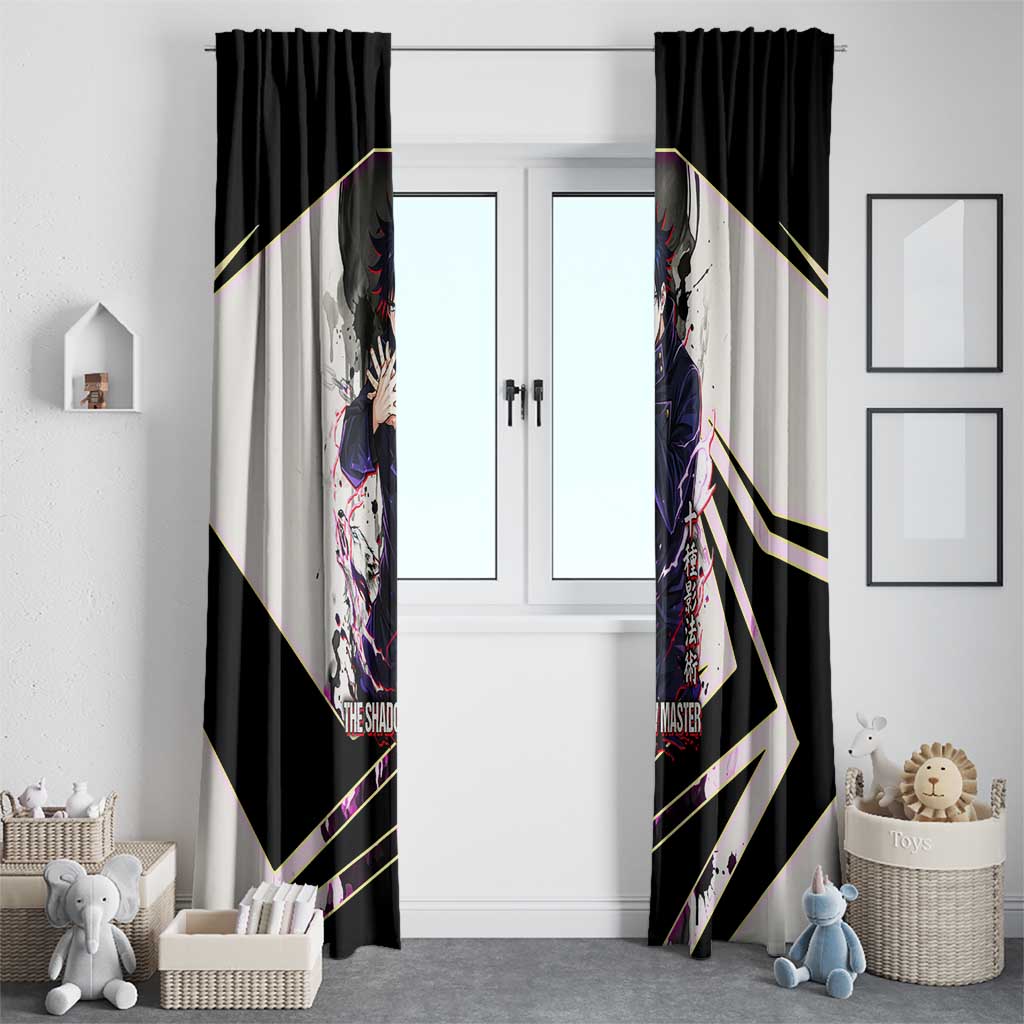 Megumi Fushiguro Shadow Master Window Curtain Ink-Stained Cursed Technique Style