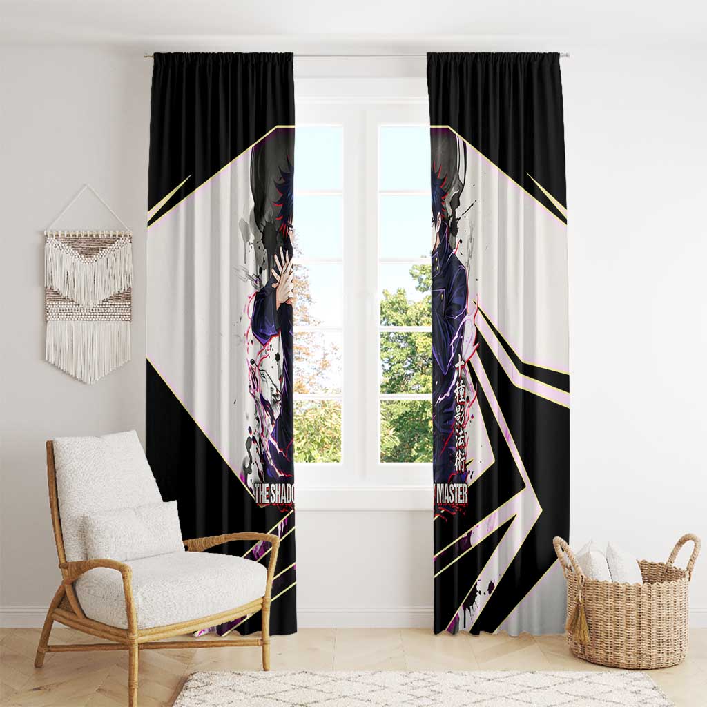 Megumi Fushiguro Shadow Master Window Curtain Ink-Stained Cursed Technique Style