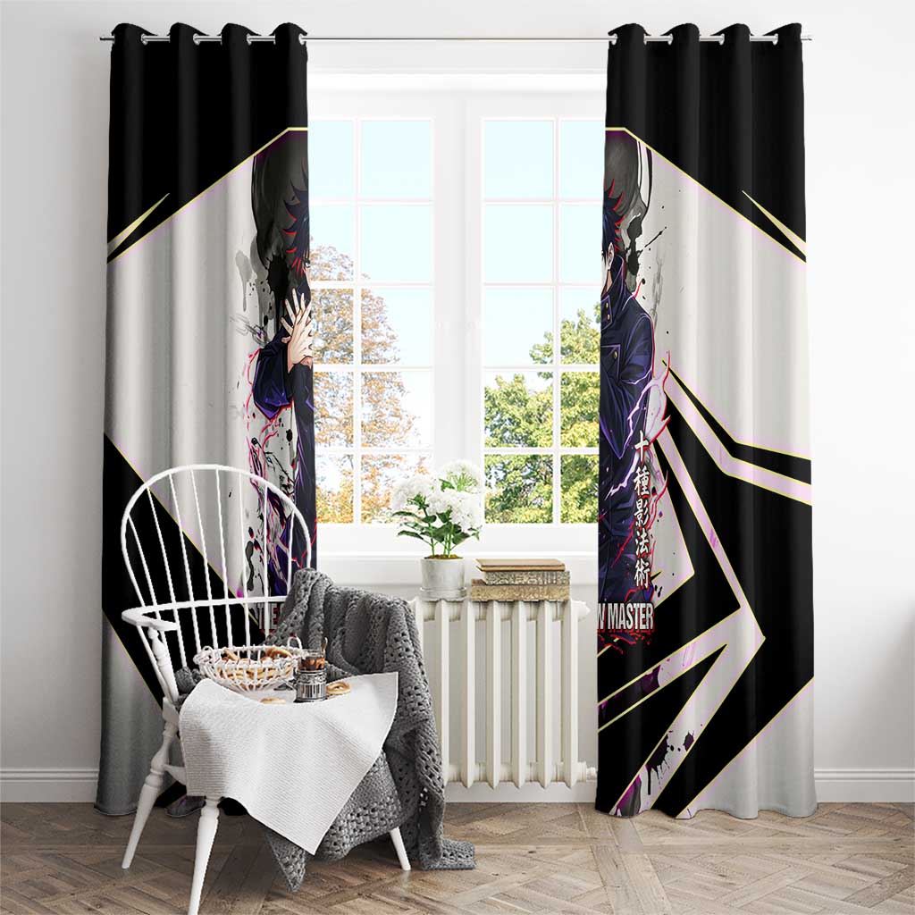 Megumi Fushiguro Shadow Master Window Curtain Ink-Stained Cursed Technique Style