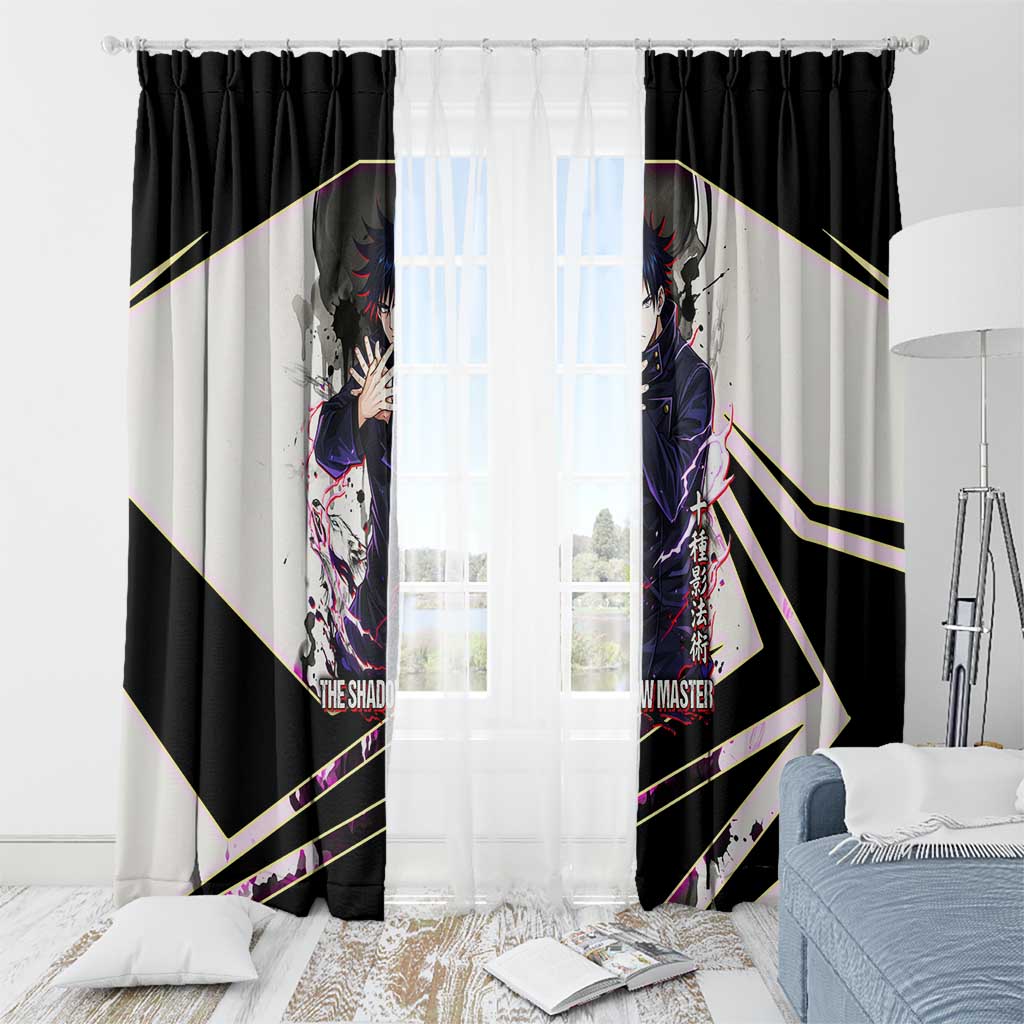 Megumi Fushiguro Shadow Master Window Curtain Ink-Stained Cursed Technique Style