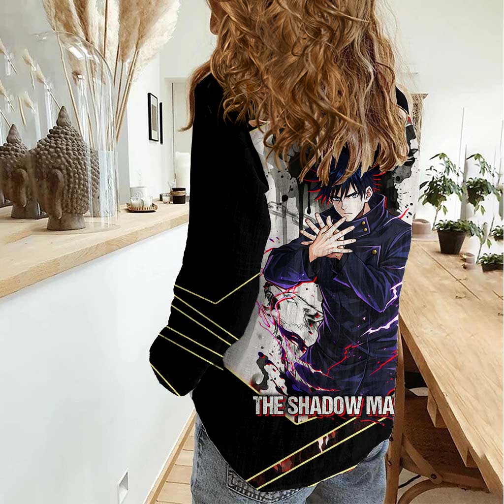 Megumi Fushiguro Shadow Master Women Casual Shirt Ink-Stained Cursed Technique Style