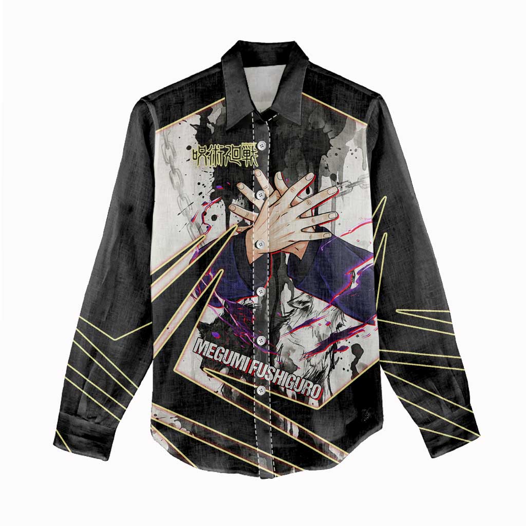 Megumi Fushiguro Shadow Master Women Casual Shirt Ink-Stained Cursed Technique Style
