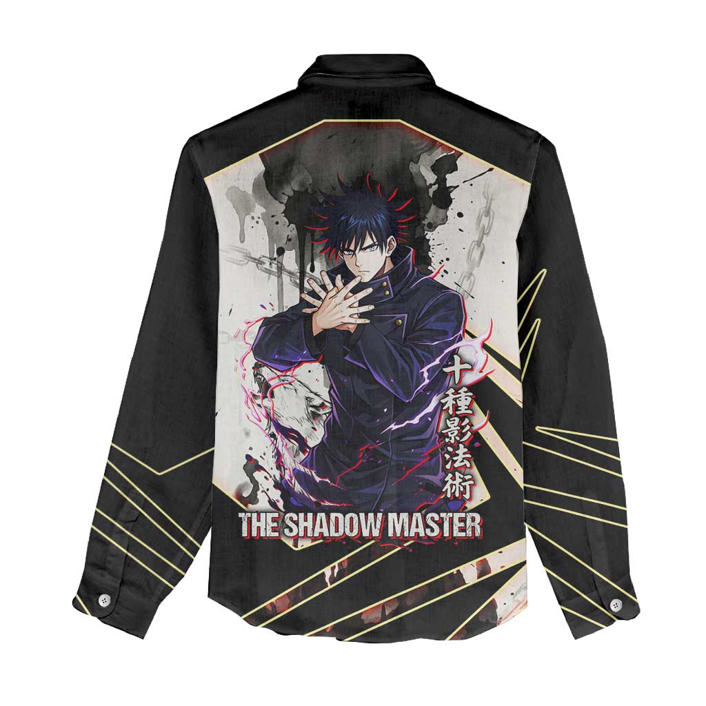 Megumi Fushiguro Shadow Master Women Casual Shirt Ink-Stained Cursed Technique Style
