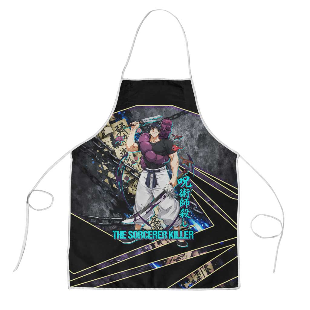 Toji Fushiguro Sorcerer Killer Apron Dark Scroll Samurai Ink Style