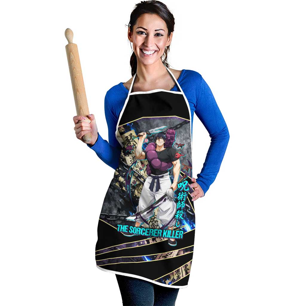 Toji Fushiguro Sorcerer Killer Apron Dark Scroll Samurai Ink Style