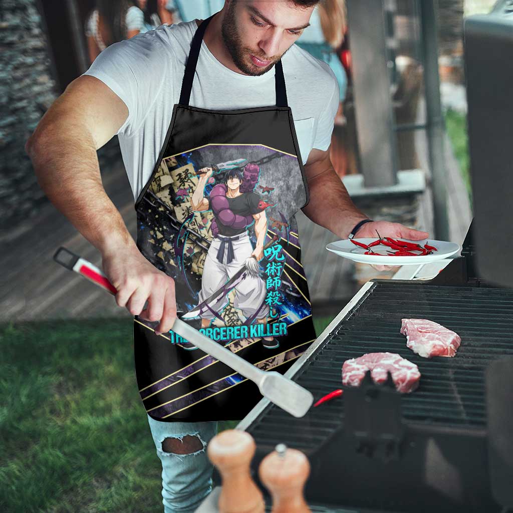 Toji Fushiguro Sorcerer Killer Apron Dark Scroll Samurai Ink Style