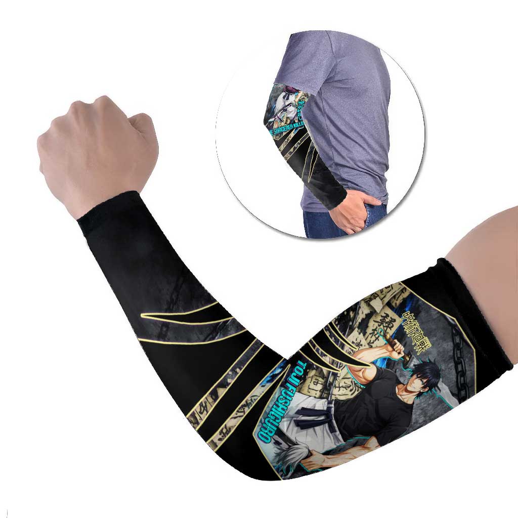 Toji Fushiguro Sorcerer Killer Arm Sleeves Dark Scroll Samurai Ink Style