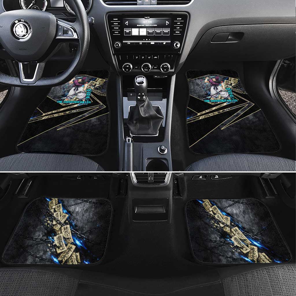 Toji Fushiguro Sorcerer Killer Car Mats Dark Scroll Samurai Ink Style